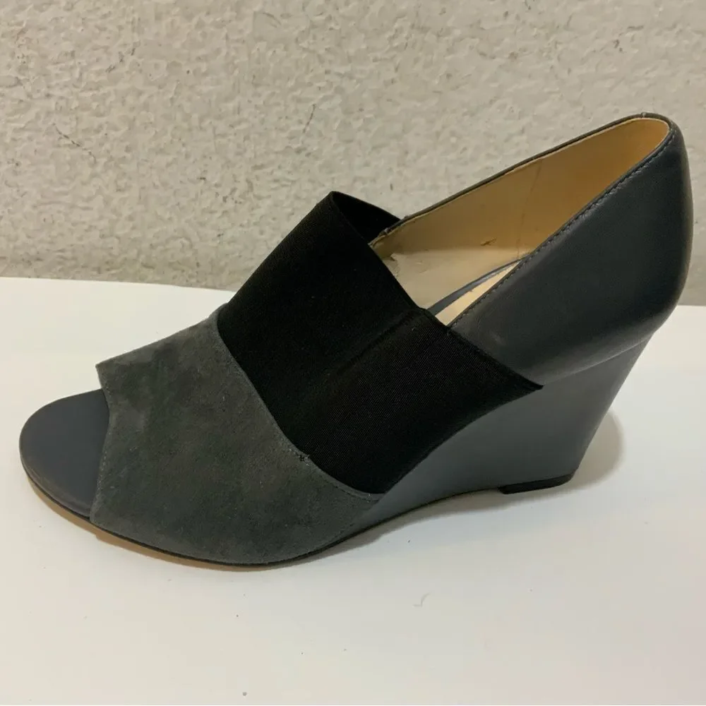 Karl Lagerfeld Moyen Darci Wedges 8 M Black Gray
